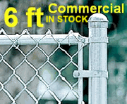 6ft tall Galvanized Commercial Plain or Barb Wire Top Fence kit. Includes: Top Rail (1-5/8"), Mesh (2" x 9 gauge), with hardware . -   Line Posts , Corner, End, Gate Posts and gates not included are purchased separately. Price is per ft. 