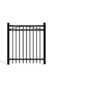 iron fence wrought rail flat steel fences ft panels gates matching pr aluminum wide included
