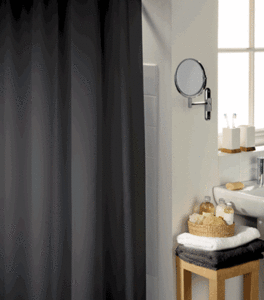 NEW Magnetized VINYL Shower Curtain Liner - BLACK Color