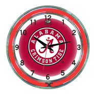 Alabama Crimson Tide Neon Wall Clock - 18"