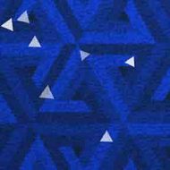ArtScape 7' Blue Triangles Pool Table Cloth