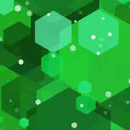 ArtScape 7' Green Hexagons Pool Table Cloth