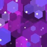 ArtScape 7' Purple Hexagons Pool Table Cloth