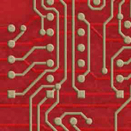 ArtScape 7' Red Circuit Board Pool Table Cloth