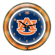 Auburn Neon Wall Clock - 14"