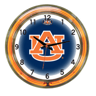 Auburn Neon Wall Clock - 18"