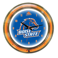 Boise State Neon Wall Clock - 14"