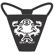 "Dragon" Black Thong from Run Out