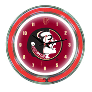 Florida State Neon Wall Clock - 14"