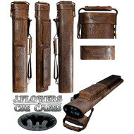 J Flowers Tribute Pool Cue Case 2x4 Cigar Style Medium Brown (Out of Stock Until July)