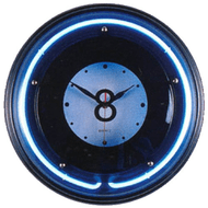 Large 8 Ball Neon Clock
