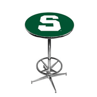 Michigan State Pub Table with Foot Ring Base