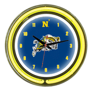 Navy Neon Wall Clock - 14"