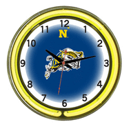 Navy Neon Wall Clock - 18"