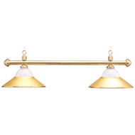  Deluxe Solid Brass Table Light, 44", 2 Brass/Glass Shades