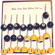 8- & 9-Ball Key Chain Scuffers, Card of 24