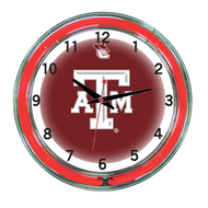 Texas A&M Neon Wall Clock - 18"