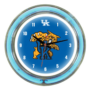 Kentucky Neon Wall Clock - 14"