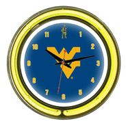 West Virginia Neon Wall Clock - 14"