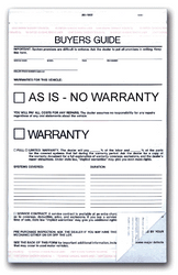 FTC Used Car Buyers Guide Form – 2 part