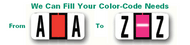 Alpha Color Coding Labels Compatible with Reynolds & Reynolds