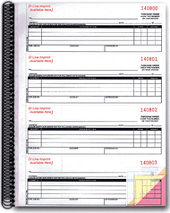 Purchase Order Books – 3 part Carbonless
