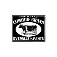 Cowhide Brand Overalls Porcelain Refrigerator Magnet