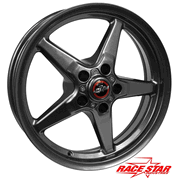 Race Star 17x4.5 Drag Wheel w/ Grey Finish - Dricet Drill (2005-2014 Mustang/ 2015-2017 Without Performance Pack) 92-745142-G